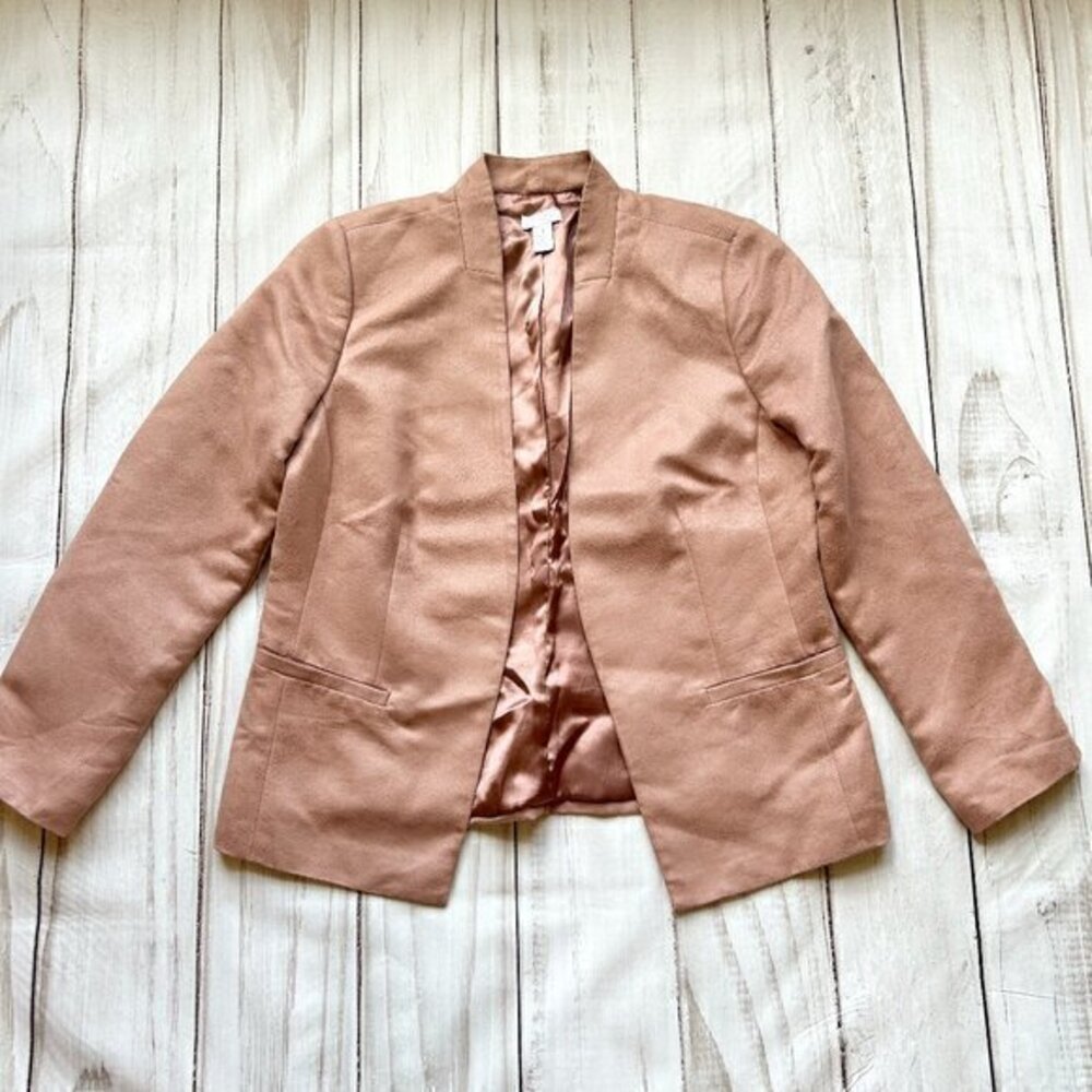 Chico’s Dusty Rose Pink Suede Blazer Size 1 (M)